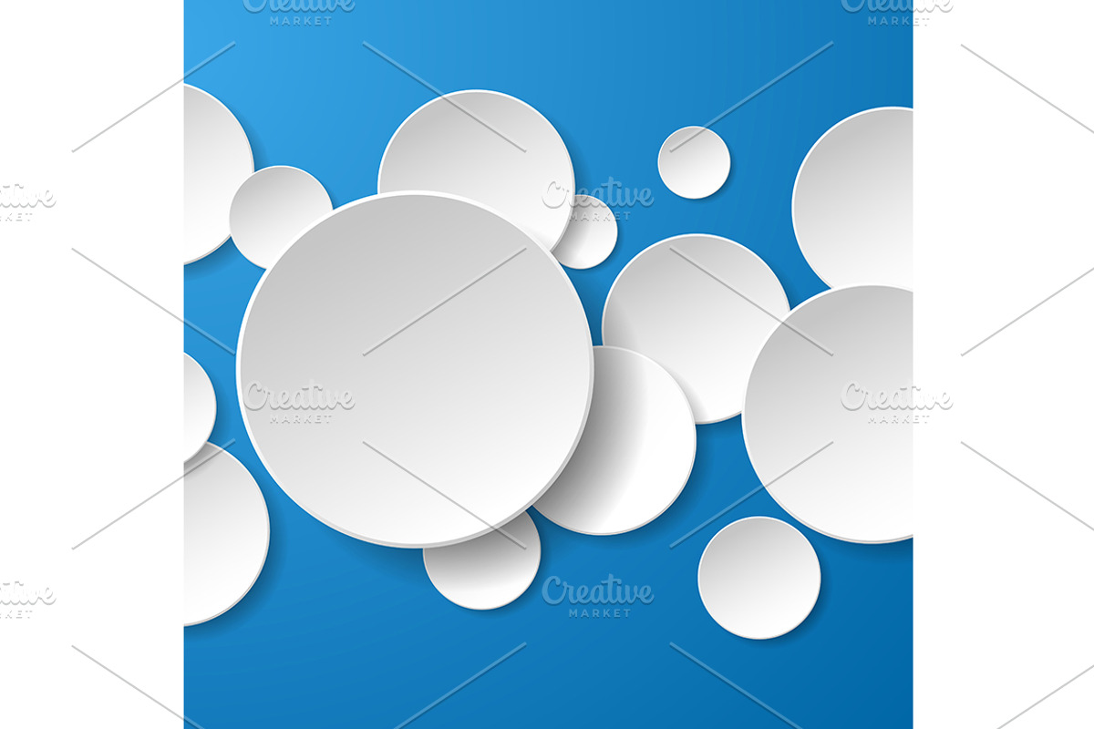 Abstract white paper circles, a Technology Illustration by L_amica