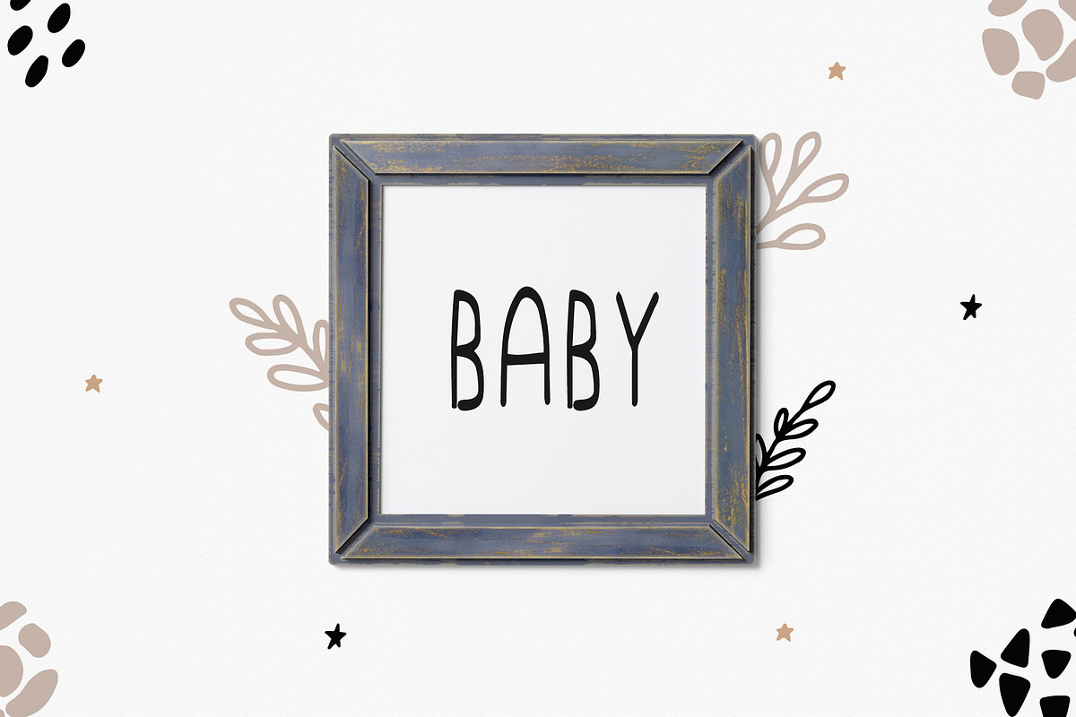 Baby dinosaur cute FONTS, a Script Font by SleptArt (Photo 4 of 8)