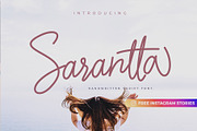 Sarantta | Handwritten Script Font, a Script Font by redmoodstudio (Thumbnail 1 of 16)