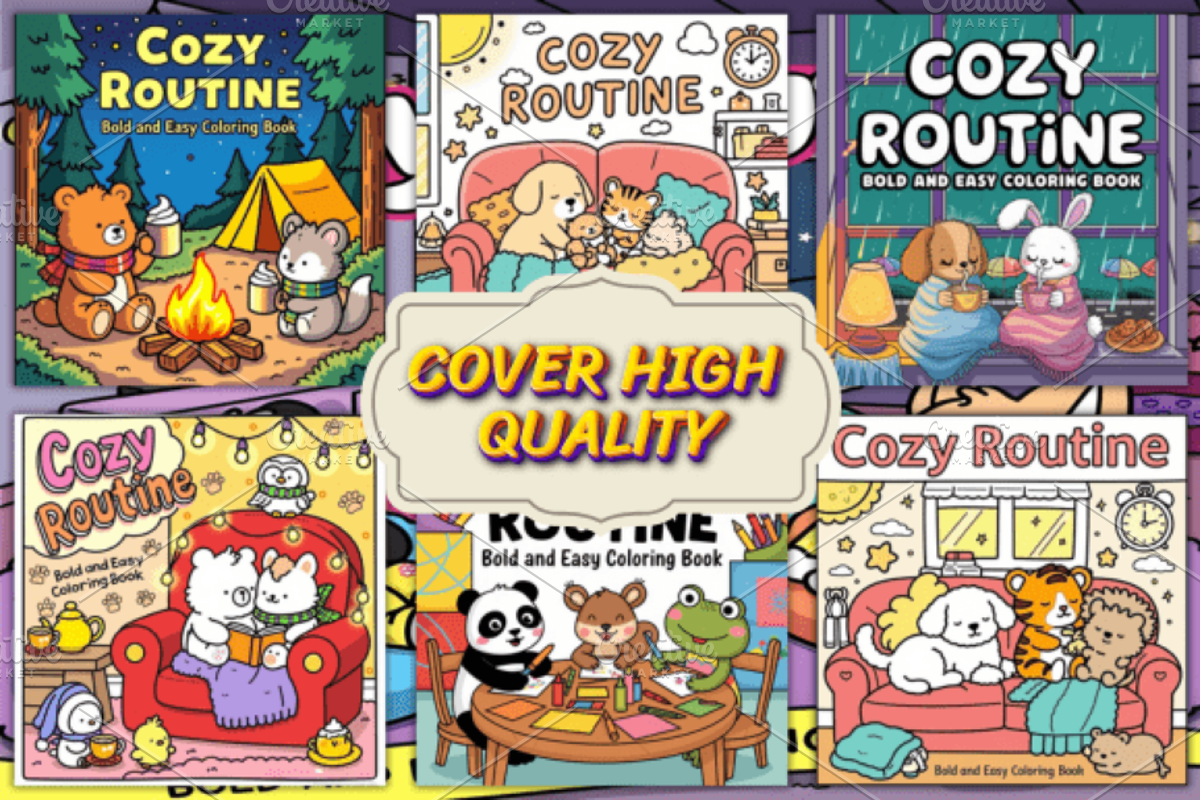 Cozy Routine Coloring Pages – Kawaii, an Animal Illustration by Ink Gallery (Photo 3 of 4)