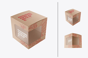 Packaging Paper Box Window Mockup, an Advertising Mockup by OneVectorStock