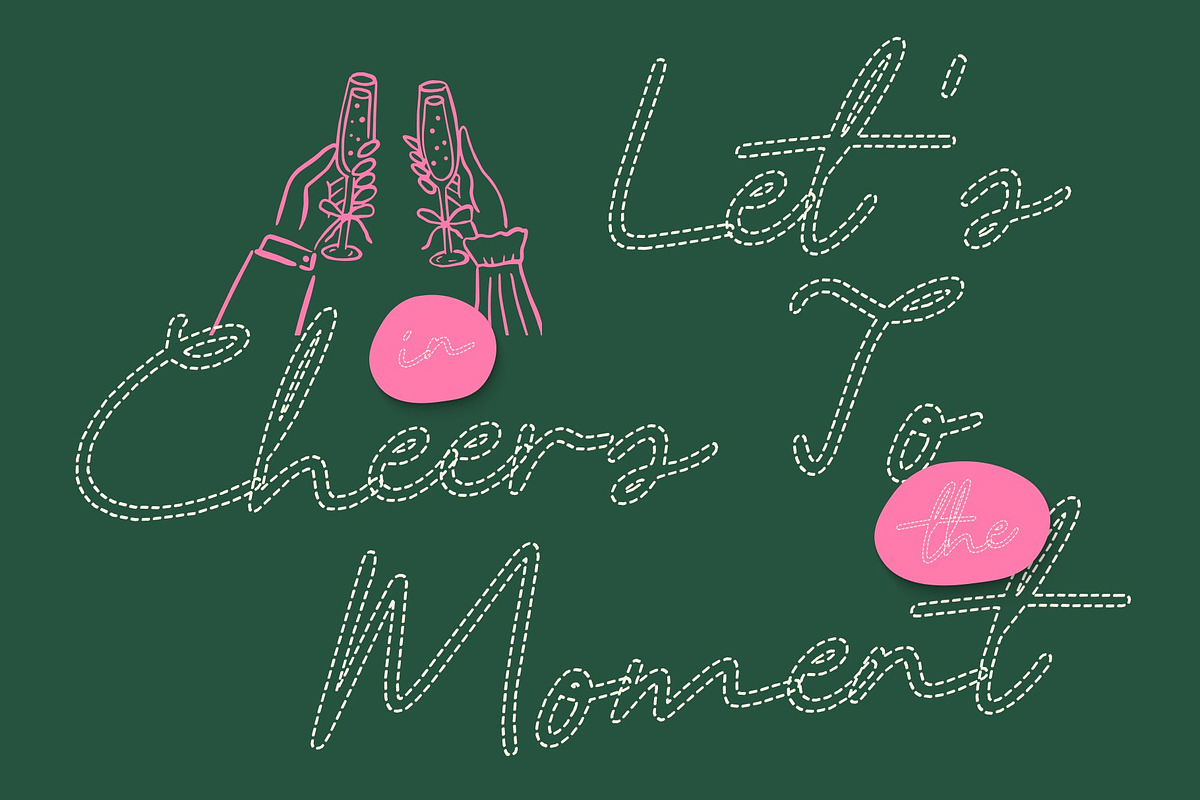 CS Ariana Dashed, a Script Font by Craft Supply Co. (Photo 2 of 8)