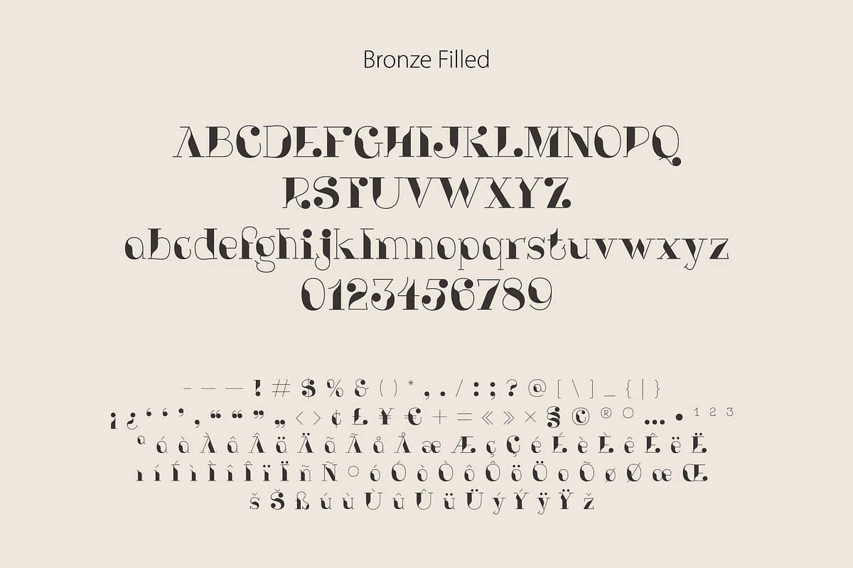 Bronze font preview 4