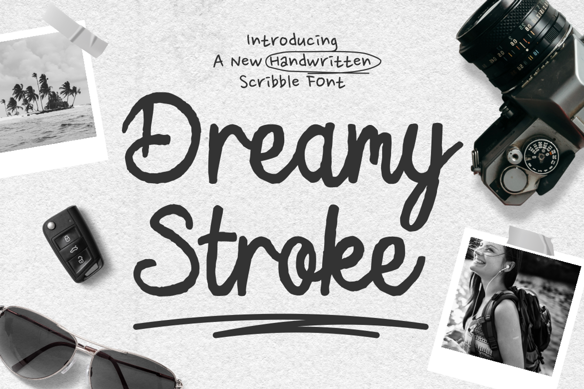 Dreamy Stroke Handwritten Script Fon, a Script Font by PutraCetol Studio (Photo 1 of 5)