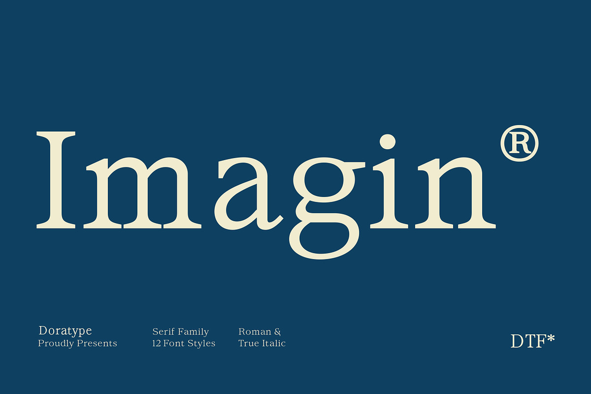Imagin, a Serif Font by Dora Typefoundry (Photo 1 of 10)