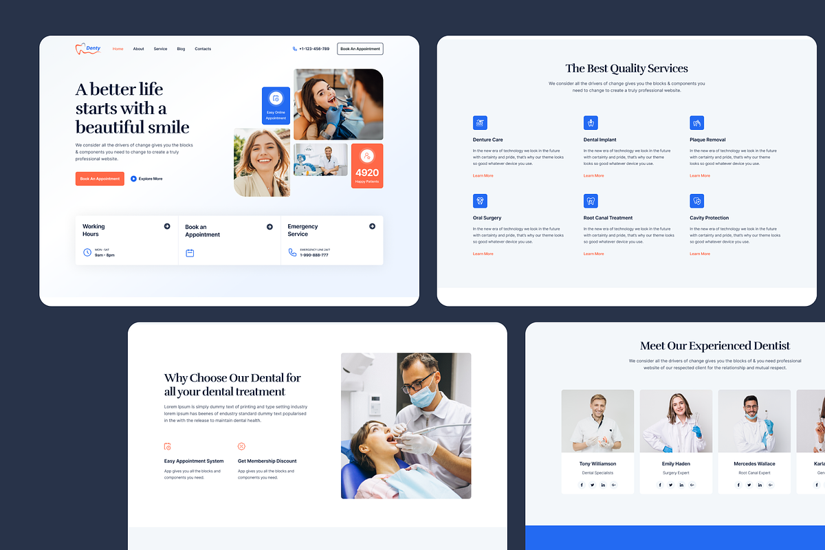 Denty - Dental Clinic Figma Template, an UI Kit Template by FinestDevs (Photo 3 of 4)