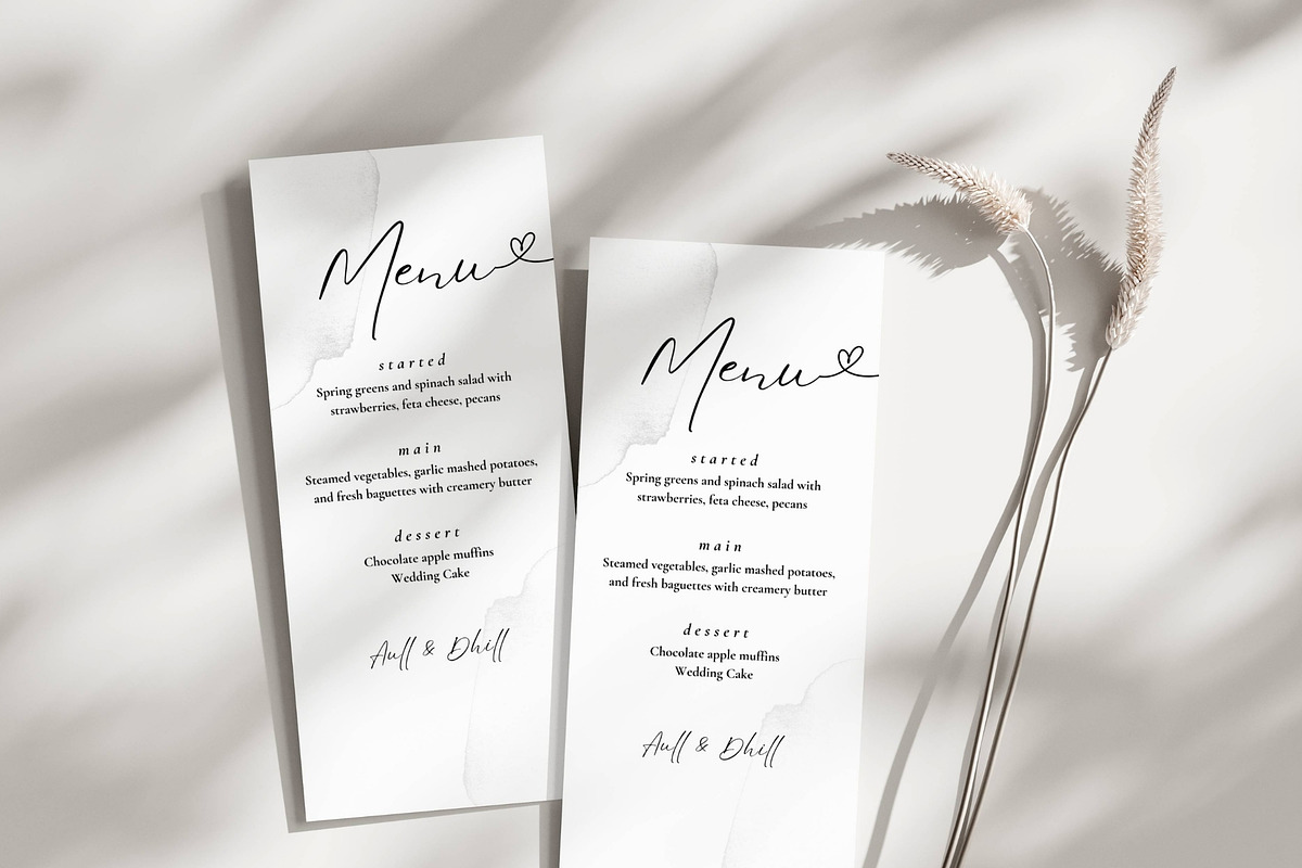 Wedding Menu Template SQF07, an Invitation Template by ResumeFabs (Photo 1 of 6)