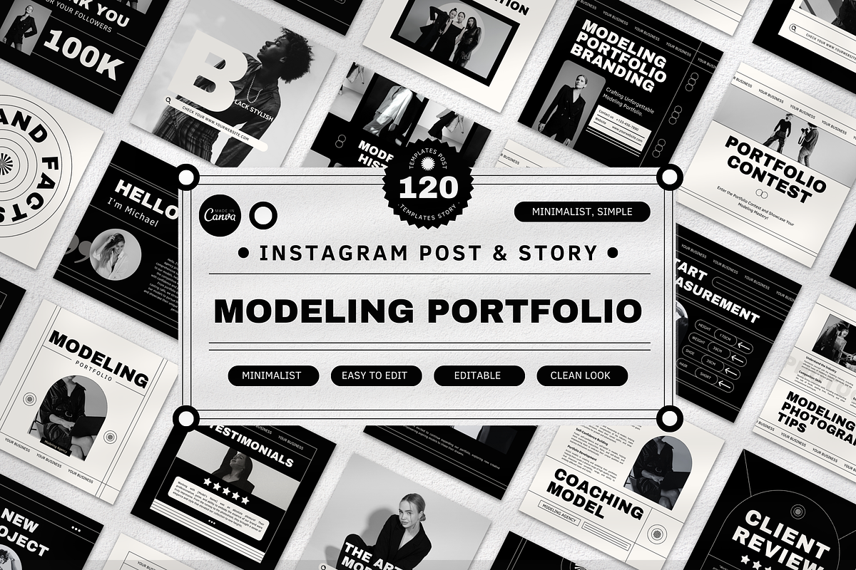 120 Modeling Portfolio Instagram, a Social Media Template by Branding Victory STD (Photo 1 of 10)