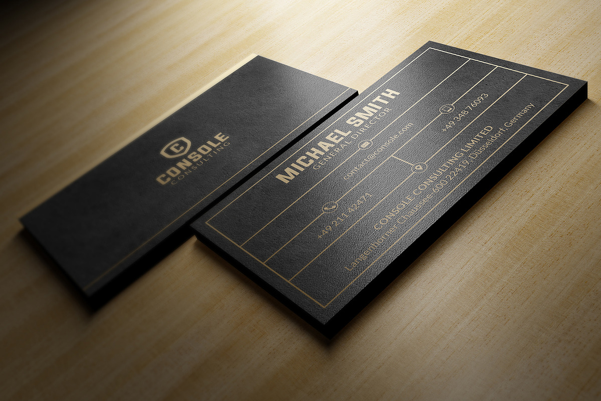 Gold And Black Business Card, a Business Card Template by Marvel (Photo 2 of 5)
