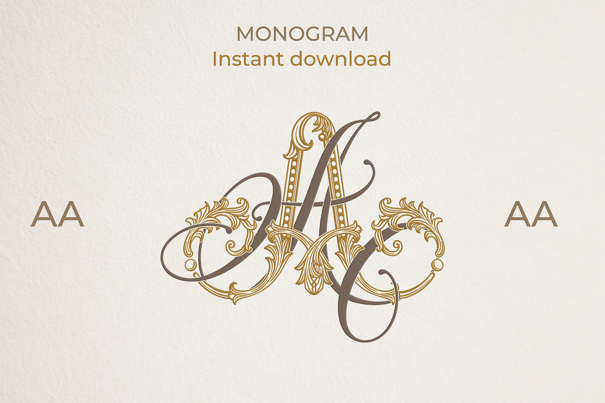AA Wedding Monogram Logo, a Branding & Logo Template by LogoAV (Photo 7 of 11)