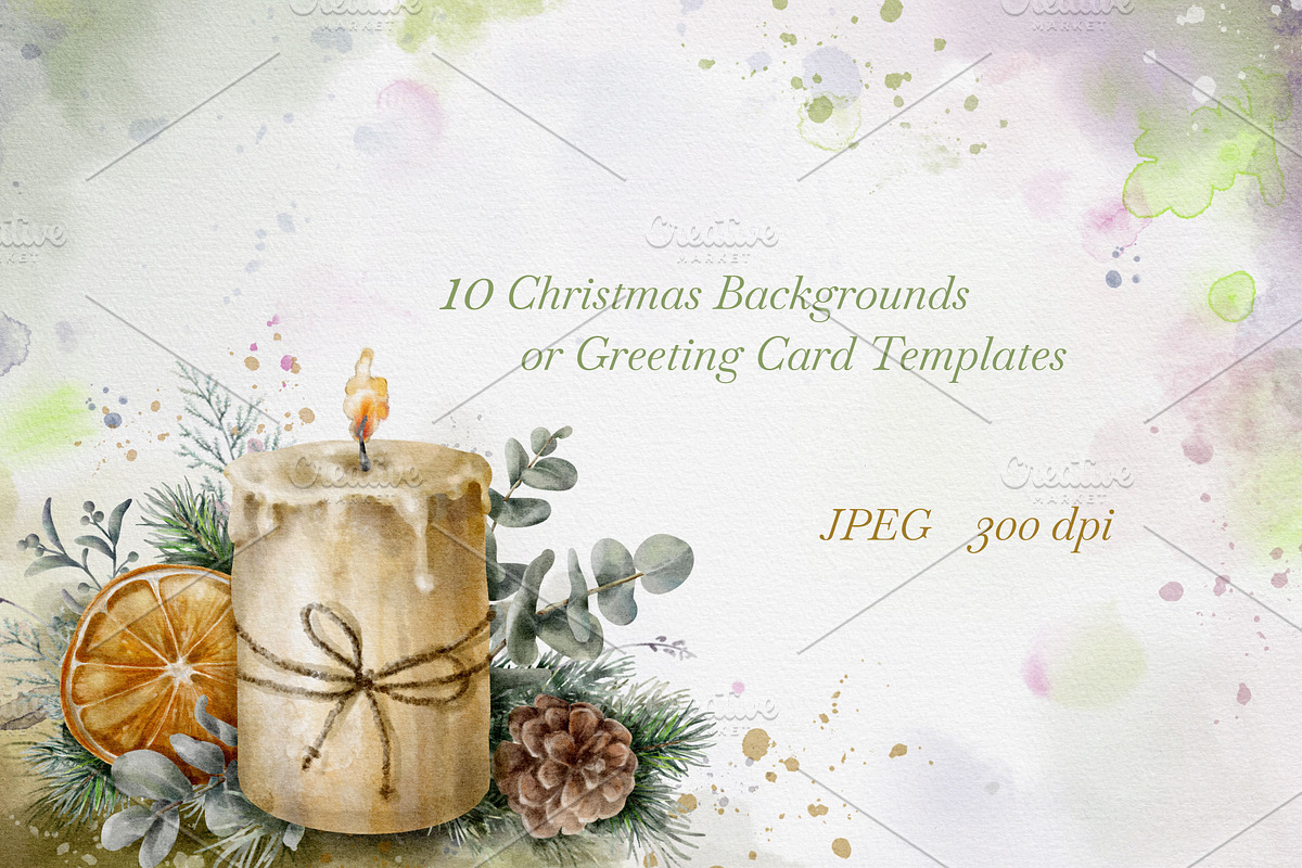 Christmas Candles Clipart., a Decorative Illustration by VetaDesign (Photo 5 of 7)
