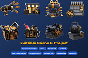 Black Friday 3D Icon pack, an Environmental 3D Model by orenjidesign (Thumbnail 4 of 8)