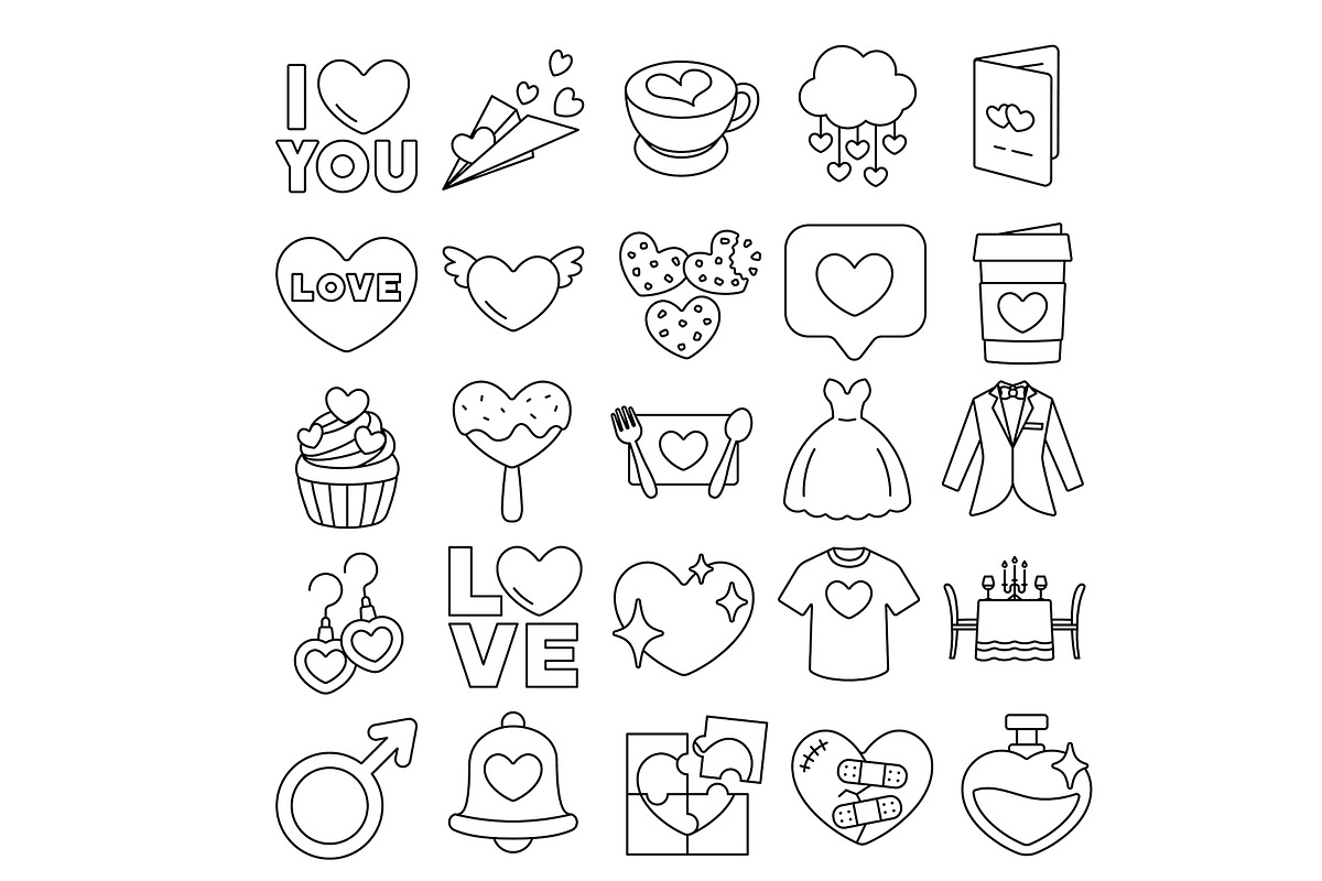LoveWeddingHeartValentine Line100, an Outline Icon by MRPOR (Photo 4 of 4)