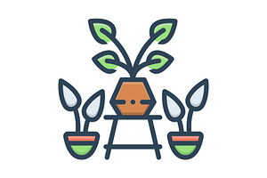 Plants potted color icon, a Duotone Icon by Creative priyanka