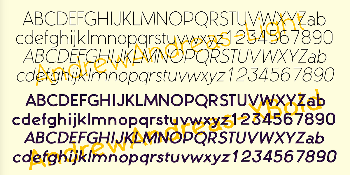 AndrewAndreas, a Sans Serif Font by Ingrimayne Type (Photo 6 of 8)