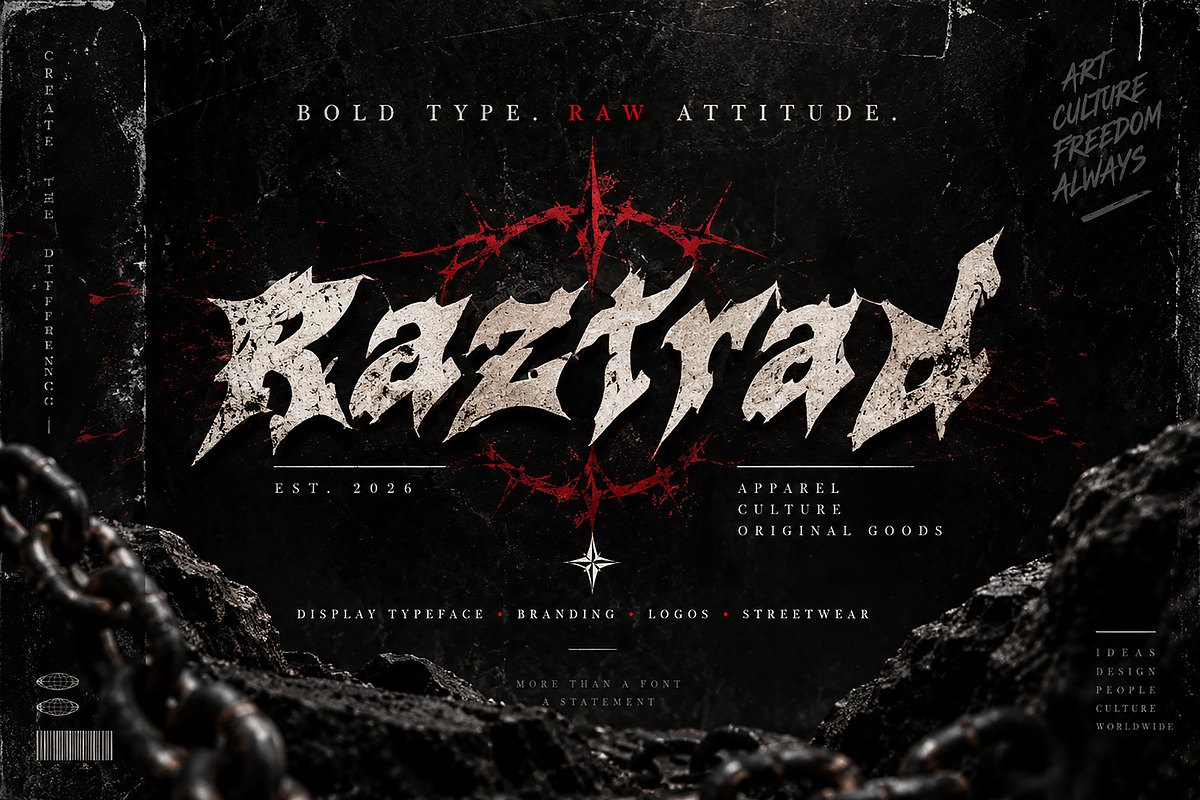 Raztrad, a Script Font by Wow Magic (Photo 1 of 3)