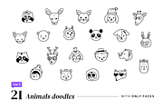 21x2 Casual animals doodles, an Animal Illustration by Pinkbrush (Thumbnail 3 of 6)