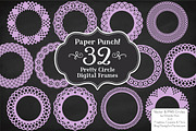 Lavender Lace Vector Frames, an Illustration by Amanda Ilkov (Thumbnail 2 of 5)