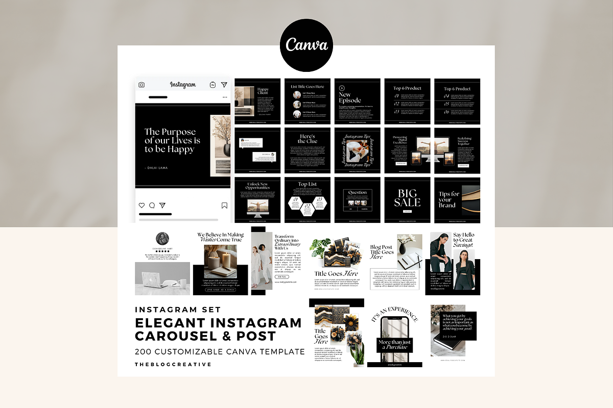 Elegant Instagram Set Canva, a Social Media Template by The Blog Creative (Photo 5 of 8)