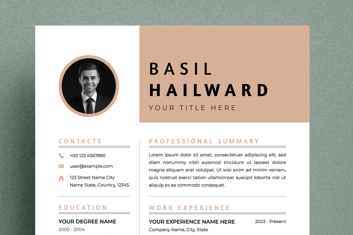 Modern Resume Template, a Resume Template by ContestDesign (Photo 2 of 5)