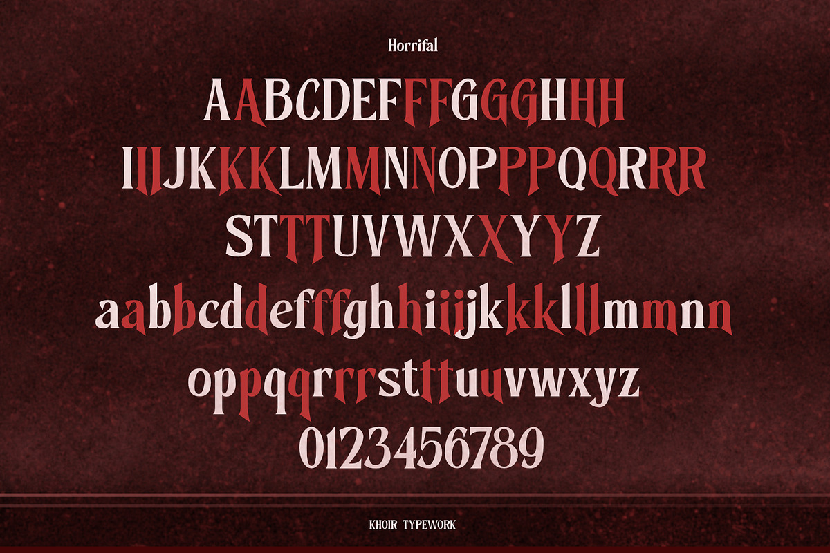 Horrifal - Horror Font, a Serif Font by Khoir (Photo 8 of 9)