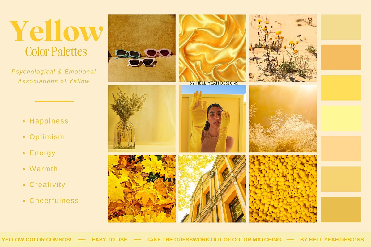 Yellow Color Palette Library, a Print Template by Hell Yeah Designs (Photo 10 of 10)