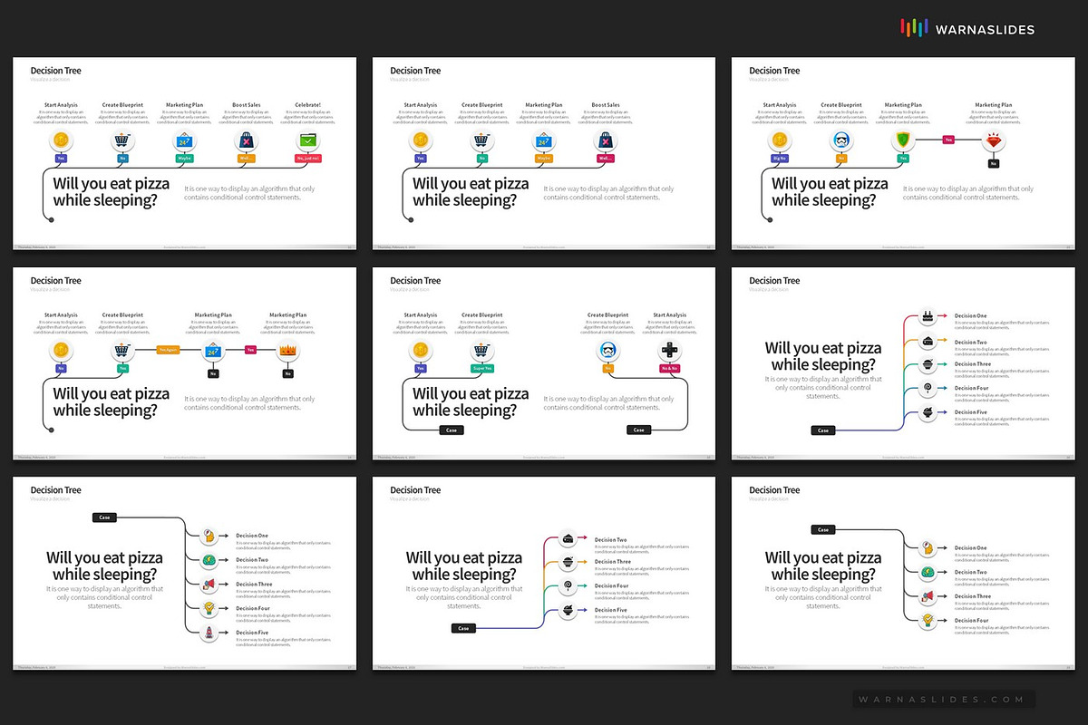 Decision Tree PowerPoint Templates, a Presentation Template by Warna Works (Photo 5 of 14)