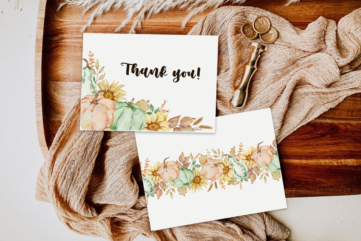 Watercolor Thanksgiving Clipart, a Seasonal Illustration by SvetaArtStore (Photo 15 of 15)