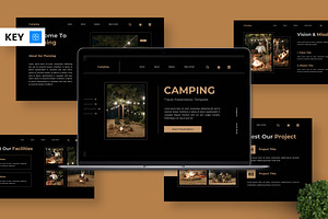Camping - Travel Keynote, a Presentation Template by Deepslide Studio