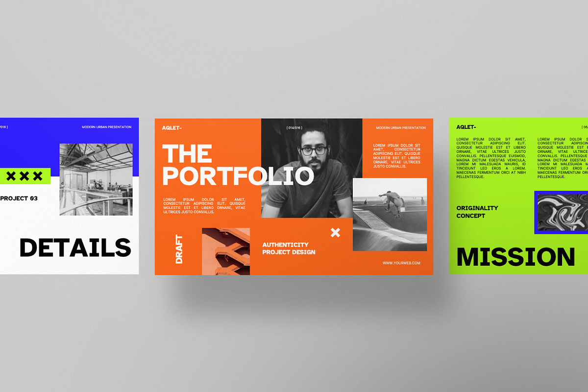 AQLET Urban Powerpoint Template, a Presentation Template by Portocraft (Photo 3 of 7)