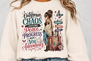 Outgrown Chaos Boho Travel Girl PNG, a Seasonal Illustration by Canvas Craft (Thumbnail 5 of 6)