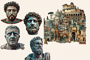 SURREAL ROMAN EMPIRE CLIPART PACK, a Person Illustration by Daring Digies (Thumbnail 7 of 10)