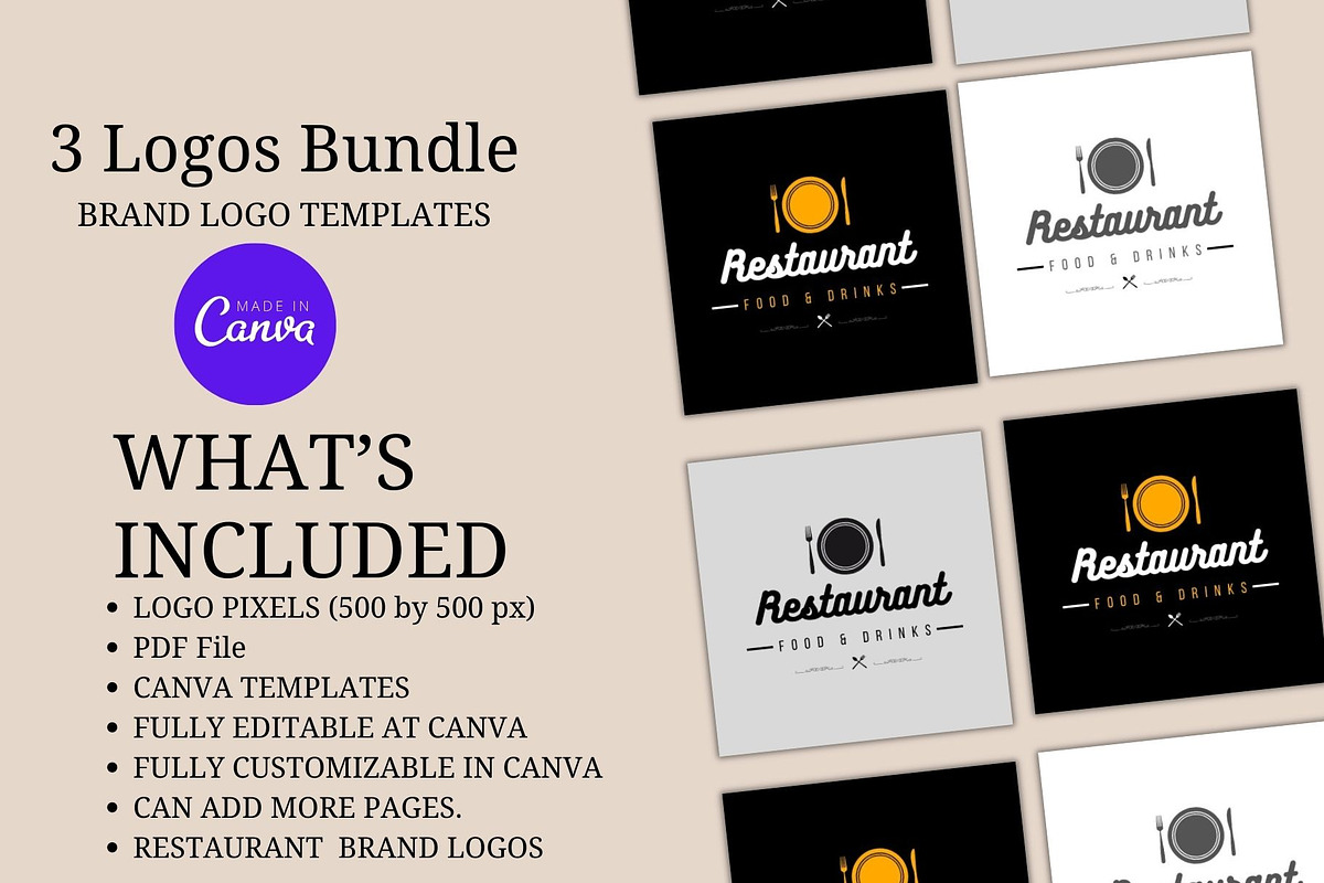 Delicious Restaurant Logo Design, a Branding & Logo Template by Mishek Munene (Photo 2 of 9)