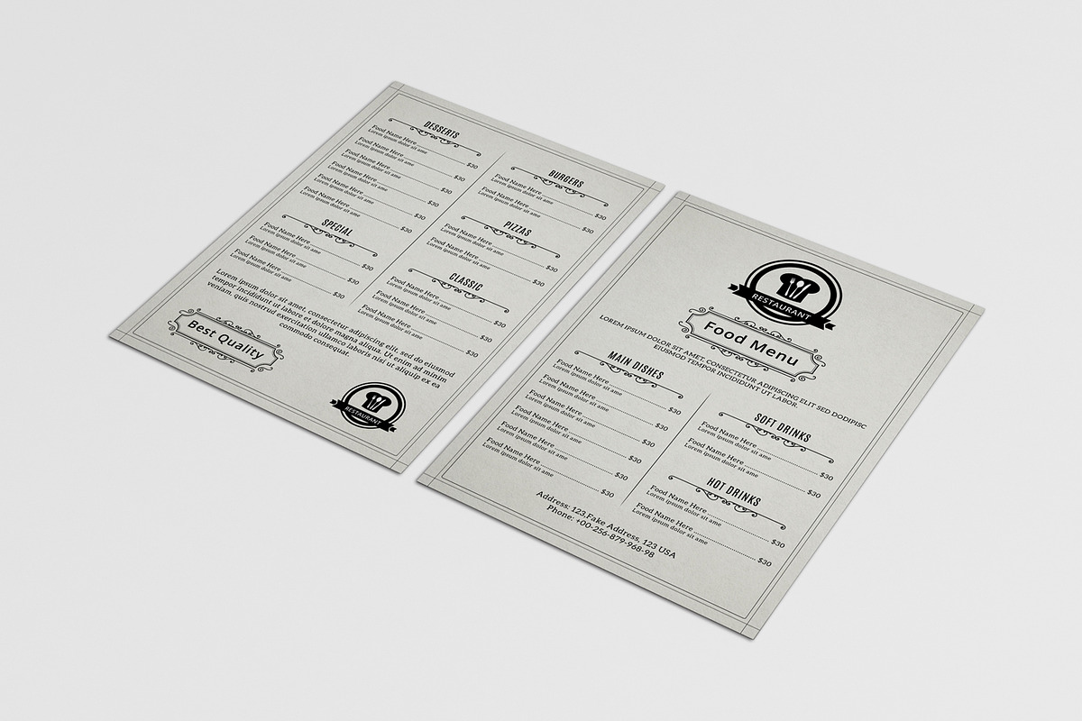 Food / Restaurant Menu Flyer-V367, a Flyer Template by Template Shop (Photo 5 of 5)