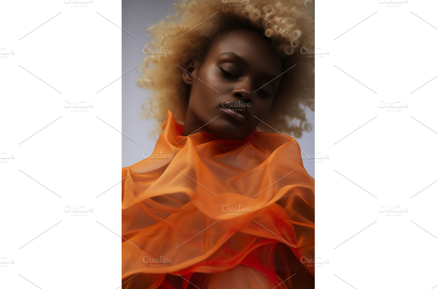 Elegant Black Woman with Curly Hair, a Beauty & Fashion Photo by Lermont51
