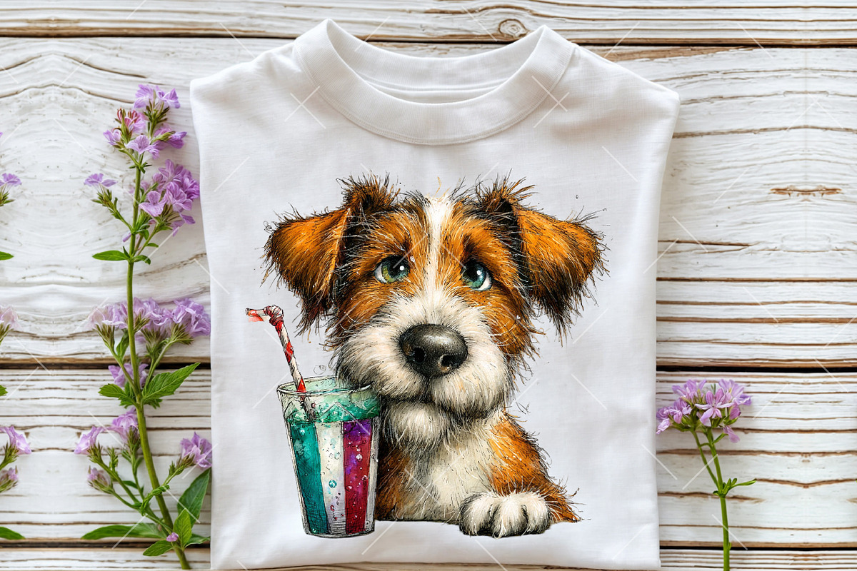 Whimsical Funny Patriotic Dog Clipar, an Illustration by OK Design (Photo 5 of 6)