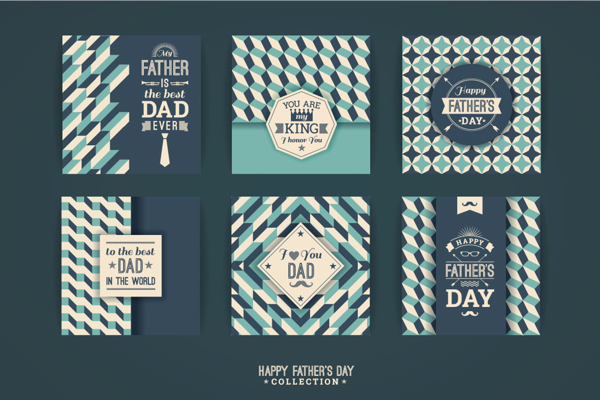 12 greeting cards for Father's Day, a Card Template by Nadia Grapes (Photo 3 of 4)