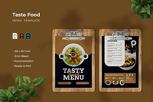 Tasty Food - Menu, a Print Template by VUNIRA