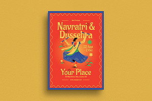 Navratri & Dushera Event Flyer, a Flyer Template by Guuver