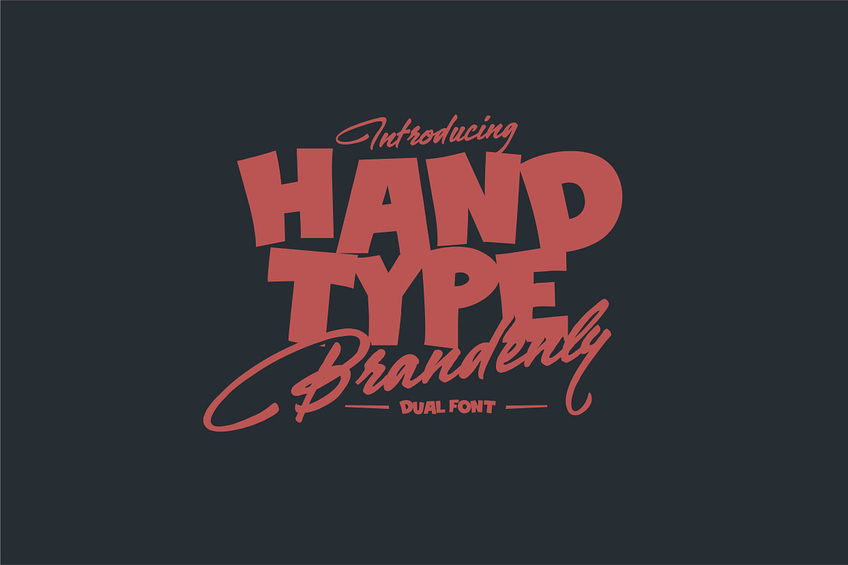 Brandenly Dual font, a Script Font by INKSUN™ (Photo 1 of 4)
