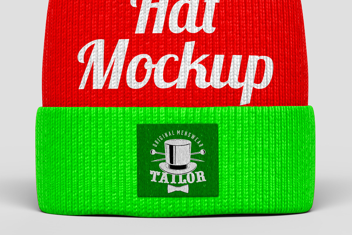 Winter Hat Mockup - 8 views, a Hat Mockup by Illusiongraphic (Photo 13 of 19)