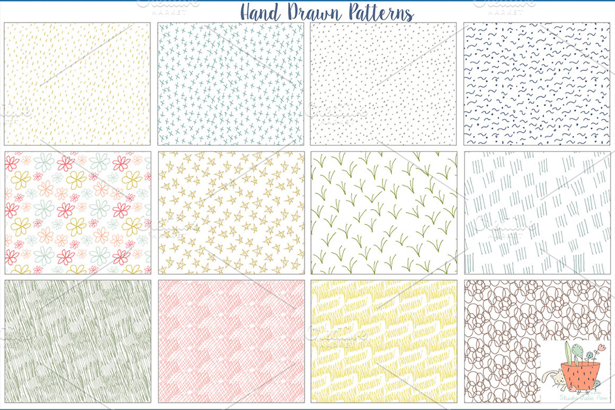 Seamless Vector Patterns, a Pattern Graphic by Studio Julie Ann (Photo 2 of 6)