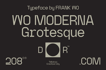 Wo Moderna Grotesque BOLD / Typeface