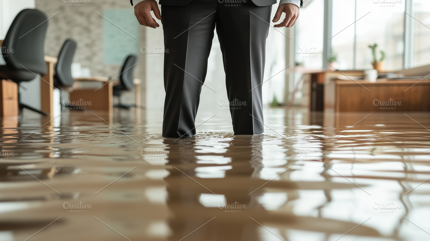 Man in a business suit stands in, a Business Photo by MistyDay