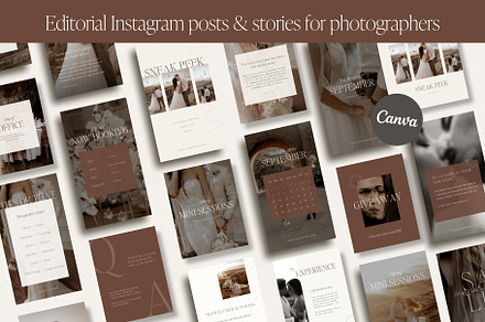 Editorial Photography Insta Bundle, a Social Media Template by Wonderlik Webdesign
