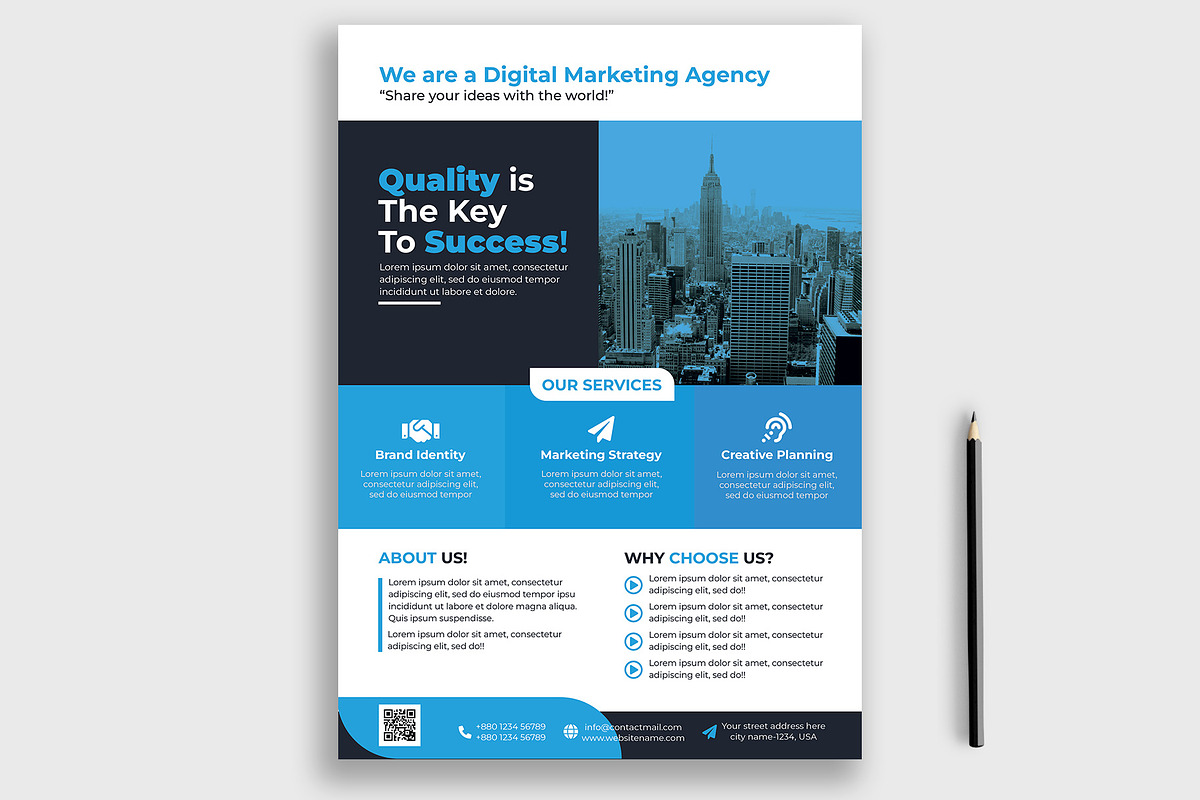 Corporate Flyer Template Design, a Flyer Template by famush (Photo 2 of 5)