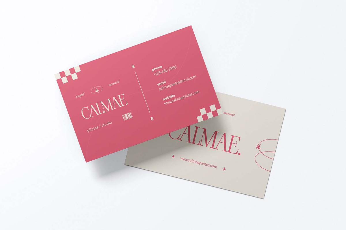 Calmae Pilates Studio Business Card, a Business Card Template by VUNIRA (Photo 3 of 3)