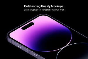 Phone 14 Pro - 21 Mockups Scenes