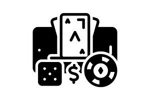 Gambling bet solid icon, a Solid Icon by Creative priyanka