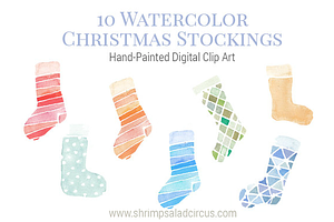 Watercolor Christmas Stockings